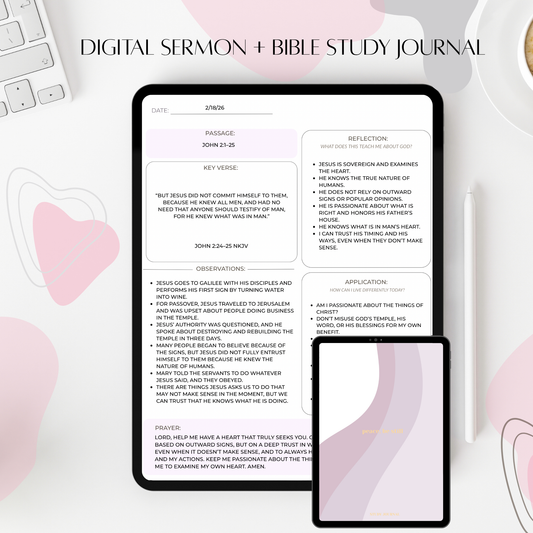 Digital Bible Study Journal